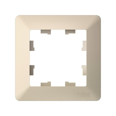 ATN220201 - ATLASDESIGN AIR 1-постовая РАМКА, БЕЖЕВЫЙ/дымчатый белый, Systeme Electric