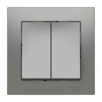 ATN000952S - ATLASDESIGN 2-клавишный ВЫКЛЮЧАТЕЛЬ, сх.5, 10АХ, в сборе, быстрозажим. клем., СТАЛЬ, Systeme Electric ATN000952S - ATLASDESIGN 2-клавишный ВЫКЛЮЧАТЕЛЬ, сх.5, 10АХ, в сборе, быстрозажим. клем., СТАЛЬ, Systeme Electric