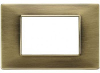 Vimar Накладка для 3 модулей античная латунь, 14653.76