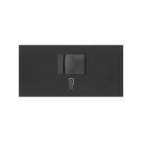 Simon 10000005-238 Накладка розетки RJ45 цвета черный матовый S100