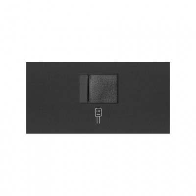 Simon 10000005-238 Накладка розетки RJ45 цвета черный матовый S100