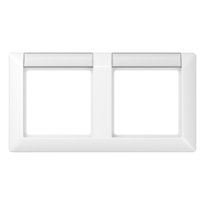 Рамка 2-кратная с полем для надписи для горизонтальной установки; белая, AS5820NAWW