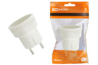 Адаптер (розетка б/з - SHUKO) 6А 250В белый TDM Electric, SQ1806-0023 Адаптер (розетка б/з - SHUKO) 6А 250В белый TDM Electric, SQ1806-0023