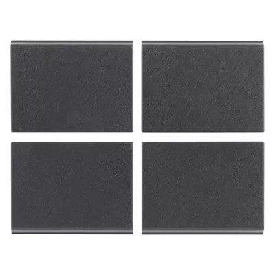 Vimar 4 половинки одномодульной клавиши без диффузора подсветки, без символов, серые, 16843