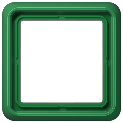 Рамка для вертикальной и горизонтальной установки ударопрочная, однократная; зеленая, CD581WUGN