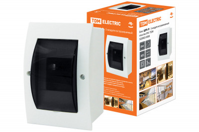 Бокс ЩРВ-П-3 модуля встраиваемый пластик IP41 TDM Electric, SQ0902-0008