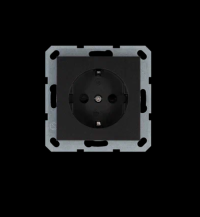 Розетка SHUKO© с защитными шторками 16A 250V~ 2P+T, цвет Антрацит, G5501B, Jasmart Electric