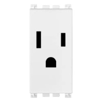 Vimar Розетка SICURY 2P+T 15A USA+SASO, белая, 19242.B