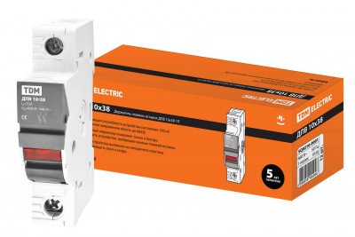 Держатель плавких вставок ДПВ 10х38 1П TDM Electric, SQ0216-0001