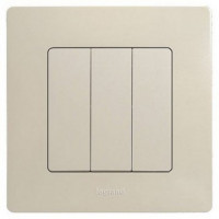 Legrand Выключатель 3-клавишный, цвет - слоновая кость, серия Etika