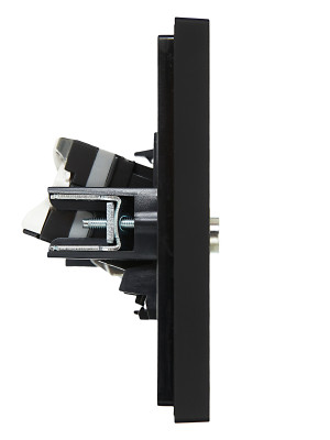 FORTE&PIANO Роз. двойная TV+RJ45 кат.5E FP136 чер. IEK, FP-AK20-1-K02