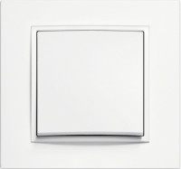 Berker Выключатель 1-клавишный, матовый белый, серия B.7