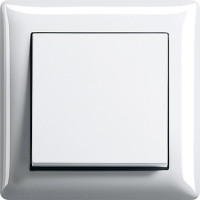 Gira Выключатель 1-клавишный, глянцевый белый, серия Standard