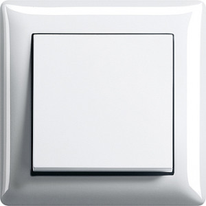 Gira Выключатель 1-клавишный, глянцевый белый, серия Standard