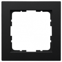 Рамка G-Classic  1-постовая, цвет черный матовый (soft touch), G1001PB, Jasmart Electric
