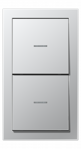 Jung Блок: Выключатель 1-клавишный + Выключатель 1-клавишный, с подсветкой, серия LS Design