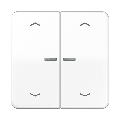 Клавиша для KNX кнопки, 2 группы с окошком и символами "стрелки"; дюропласт; белый, CD102KO5PWW