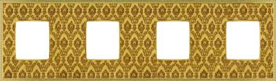 FD01444DGOB Fede Belle Epoque Tapestry Рамка 4-ная, Decorgold-Bright Gold