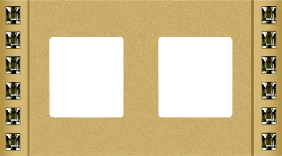 FD01282OR Fede Crystal De Luxe Decor Рамка 2-ная, Real Gold