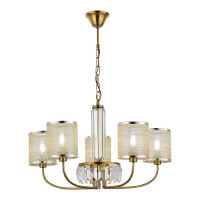 ST LUCE SLE1119-303-05 Светильник подвесной Латунь/Шампань E14 5*40W