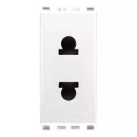 Vimar Розетка SICURY 2P 16A USA+EU о4,8MM, белая, 20234.B