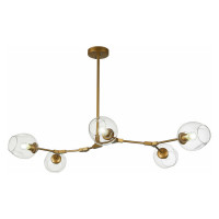 Evoluce SLE154823-05 Светильник подвесной Золотистый/Прозрачный E27 5*40W