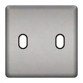 FD04321CB-M Fede Fede Накладка для 2-х тумблеров, Bright Chrome/черн