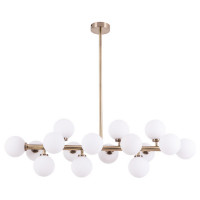 Arte Lamp BOLLA-PICCOLO, Люстра, цвет арматуры - АНТИЧНАЯ БРОНЗА, цвет плафона/декора - БЕЛЫЙ, 16х25W G9, A3988SP-16AB