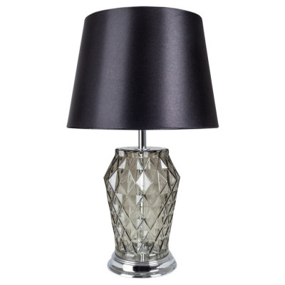 Arte Lamp MURANO, Светильник настольный интерьерный, цвет арматуры - ХРОМ, цвет плафона/декора - ЧЕРНЫЙ, 1х60W E27, A4029LT-1CC