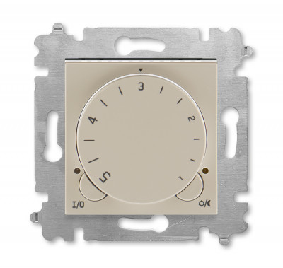 3292H-A00003 18W - Терморегулятор ABB Levit с поворотной ручкой 16А кофе макиато / белый - 2CHH920003A6018