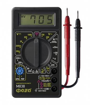 Мультиметр ФАZА цифровой M838, 5000452