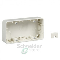 коробка для открыт монтажа, 2 поста бел.