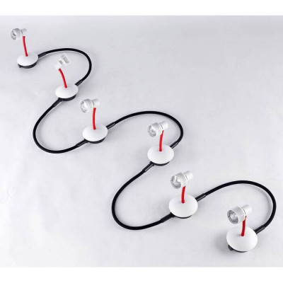 LUSSOLE BAY SHORE Трековый светильник, цвет основания - белый, плафон - металл (цвет - белый), 6x50W GU10, LSP-9818-06