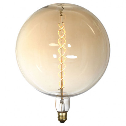 LUSSOLE EDISSON Лампочки, цвет основания - бронзовый, плафон - стекло (цвет - янтарный), 1x5W E27, GF-L-2102