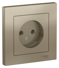 ATN000540 - ATLASDESIGN РОЗЕТКА без заземления без шторок, 16А, в сборе, ШАМПАНЬ, Systeme Electric