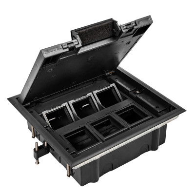 Donel Лючок в пол 12 мод. (6 мод. 45х45 мм.), крышка ABS +гальванизированная стальная вставка, DFB12