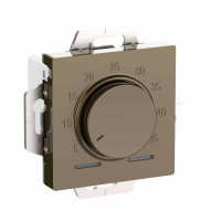ATN000535 - ATLASDESIGN ТЕРМОСТАТ электронный для теплого пола с датчиком, 10A, механизм, ШАМПАНЬ, Systeme Electric