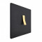 Fontini Выключатель 1-клавишный, цвет Глубокий черный, тумблер - бронза,  Fontini, серия Font barcelona Bridge