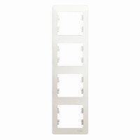 GLOSSA 4-постовая РАМКА, вертикальная, ПЕРЛАМУТР GLOSSA 4-постовая РАМКА, вертикальная, ПЕРЛАМУТР