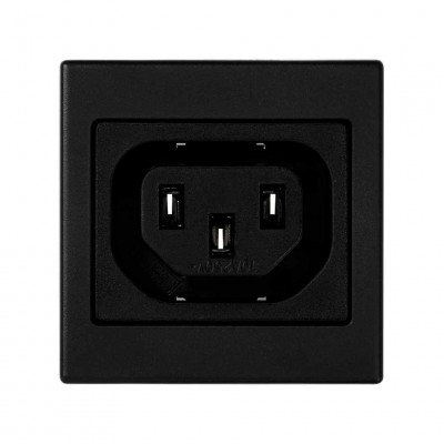 Simon SConnect Плата c 1-м разъёмом "мама" IEC320, 45х45мм, графит, K306A-14