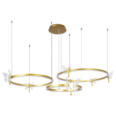 Arte Lamp DARCY, Светильник подвесной, цвет арматуры - золото, цвет плафона/декора - прозрачный, 1x170W LED, A2187LM-3GO