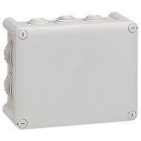 Legrand Коробка прямоугольная - 180x140x86 - Программа Plexo - IP 55 - IK 07 - серый - 10 кабельных вводов - 750 °C, 092052