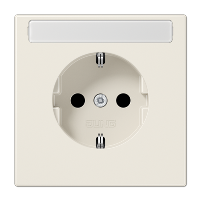 Штепсельная розетка SCHUKO 16A, 250V~ с полем для надписи; слоновая кость, LS1520NA