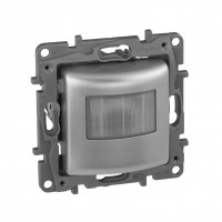 Legrand Датчик движения двухпроводной - Legrand Etika - 400Вт с регулировкой выдержки времени, освещенности и радиуса обнаружения - алюминий, 672417 Legrand Датчик движения двухпроводной - Legrand Etika - 400Вт с регулировкой выдержки времени, освещенности и радиуса обнаружения - алюминий, 672417