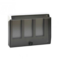 Simon Cima 500 Белая Рамка с суппортами с крышкой на 3 модуля, 164х50х220мм, 51040103-030