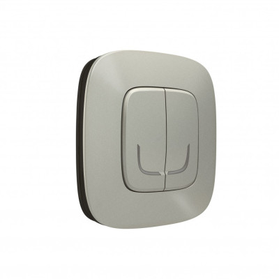 752787 - Valena Allure with NETATMO.Умный беспроводной выключатель 2-клавишный.Цвет Алюминий