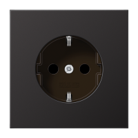 Штепсельная розетка SCHUKO 16А / 250В с защитными шторками, пружинные зажимы; металл; dark; Aluminium, AL1520KID
