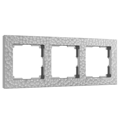 Werkel W0032406/ Рамка на 3 поста Hammer (серебряный), a052520