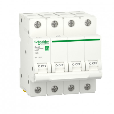 Schneider Electric RESI9 Автоматический выключатель (АВ) С 25А 4P 6000A