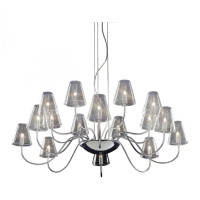 Lightstar 758164 (MD7116-16А) Люстра подв. DIAFANO 16х40W G9 ХРОМ/ПРОЗРАЧНЫЙ (в комплекте)